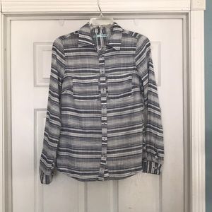 NWT Maurice’s blue & white striped shirt size XS